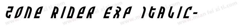 Zone Rider Exp Italic字体转换